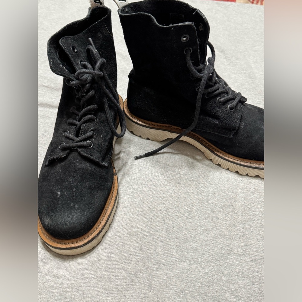 Dr. Martens Black and White Combat Boots